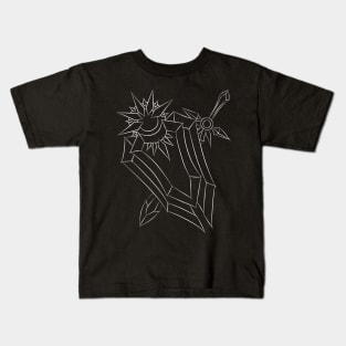 Leona Shield & Sword (White) Kids T-Shirt